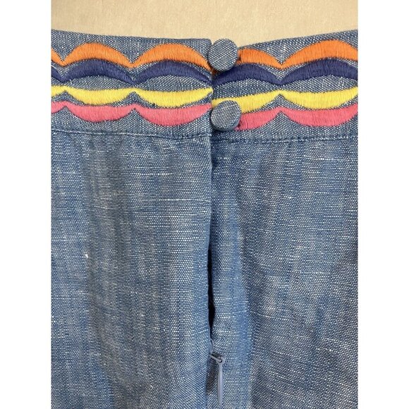 NWT Talbots Linen Scalloped Embroidered Detail Shift Dress Lined Small MSRP $129 - Picture 9 of 13